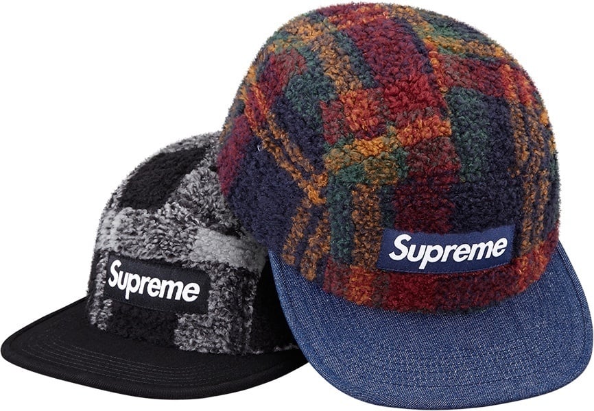 Plaid Fleece Camp Cap